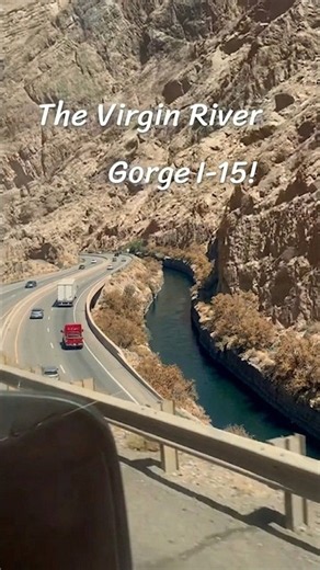 Road Trip views: the most dramatic stretch of Interstate 15 - Virgin River Gorge #shorts #thegorge