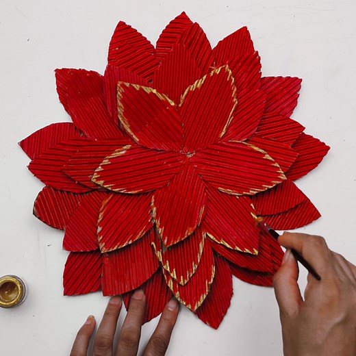 recycled cardboard flower craft ideas - diy valentine's day decoration | My Arts & Crafts