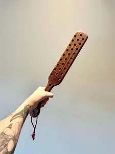 The Punisher Blister Paddle "handmade by Kinky Icons" Wood Spanking Paddle, Blister Holes BDSM Impact Toy 50 Cm Long Sadistic Spanking - Etsy