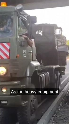 Russian Tank Stuck Under Bridge During Transport #military #russiantank #warinukraine