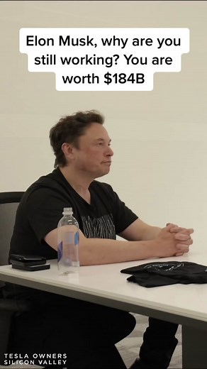 Elon Musk, why are you still working? You are worth $184B #tsla #tesla #spacex #billionaire #workhard #nevergiveup