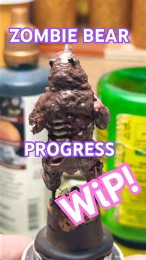 More paint on the Zombie Bear!