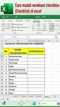 Cara mudah membuat checkbox (checklist) di Excel (How to easily create a checkbox in Excel)