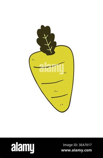 changing color animation of a cartoon carrot