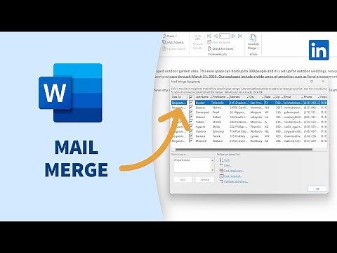 Word Tip - Using Mail Merge to personalize emails