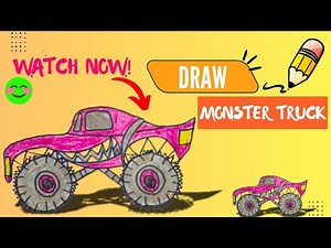 How to Draw a Monster Truck | Easy Drawing Tutorial for Kids!