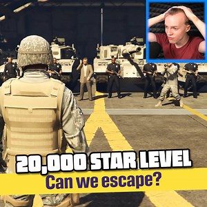 GTA 5 - 20,000 STAR WANTED LEVEL!! (Can We Escape?) | NoughtPointFourLIVE
