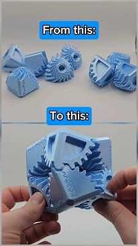 Assembling a 3D printed geared fidget cube🧊 #3dprinting #fidgettoys #fidgetcube #satisfying