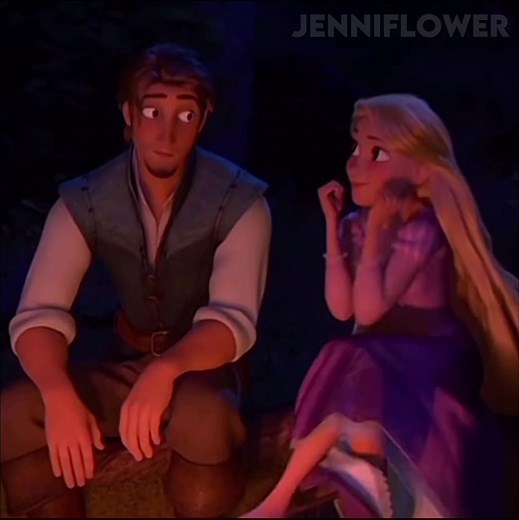 Rapunzel and Flynn's Romantic Journey in Tangled