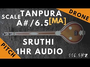 Tanpura Sruthi - Drone - A# Scale or 6.5 Kattai - Ma (Madhyamam/ Madhyam) - 116.54Hz