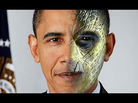 Obama and his reptilian bodyguard
