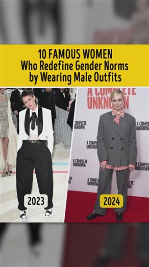 10K views · 24 reactions | 10 Famous Women Who Redefine Gender Norms by Wearing Male Outfits | Bright Side of Love | Facebook
