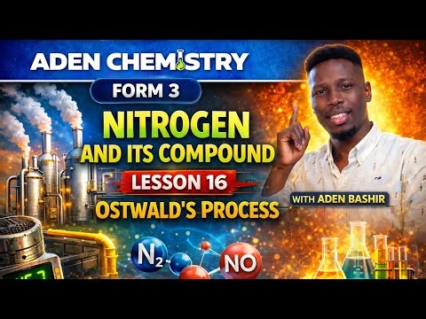 FORM 3: TOPIC 4: NITROGEN AND ITS COMPOUNDS: LESSON 16 (Large scale manufacture of Nitric (V) acid)