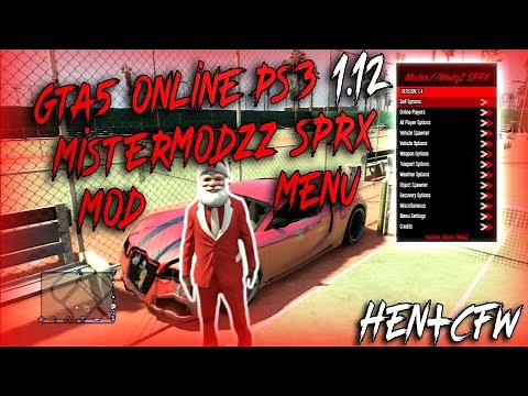 GTA 5 PS3 1.12 BEST FREE Mister//ModzZ SPRX Mod Menu HEN & CFW