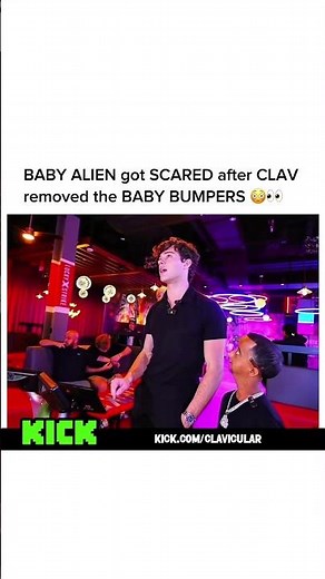 Baby Alien was scared after Clavicular removed the baby bumpers 💀😭 #streamers #streamerclips