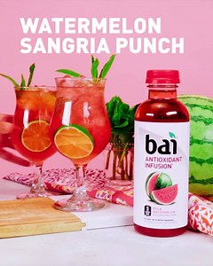 490 reactions · 214 shares | This low sugar sangria mixed with watermelon flavor has us singing with perfect pitch-er. | Bai | Facebook