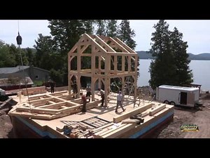 Timber Frame Raising - Discovery Dream Homes