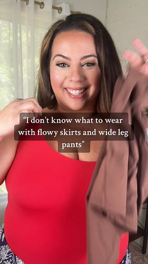 160K views · 792 reactions | “What tops work with flowy bottoms” has been a top question lately! These tops work GREAT! #plussizestyle | Callie Richards | Facebook