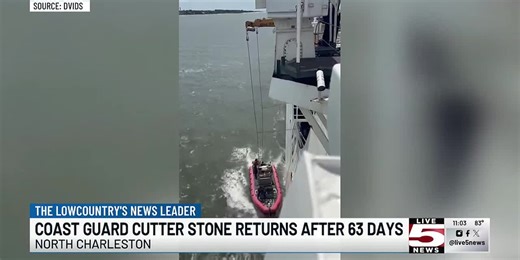 VIDEO: Coast Guard Cutter returns to port after 63 days at sea