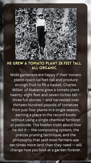 He Grew A Tomato Plant 28 Feet Tall. All Organic.