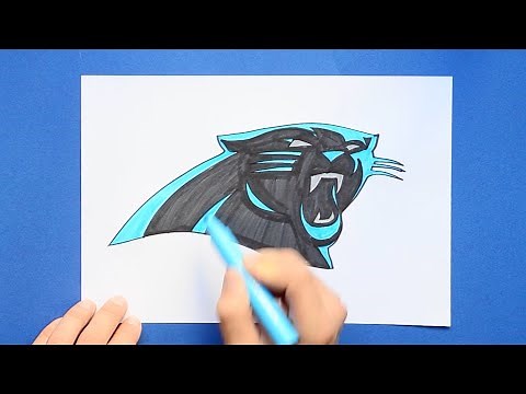 How to draw the Carolina Panthers Logo (NFL Team)