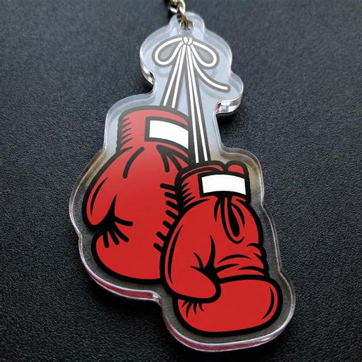 Personalized Boxing Gloves Acrylic Keychain, Custom Gym Bag Charm, Boxer Gift, Sports Accessory - Etsy