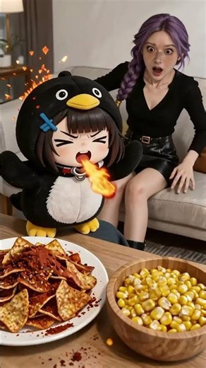 That's why Rumi won't let GUGU GAGA have spicy chips #rumi#gugugaga #funny #cute #kpop #arknights