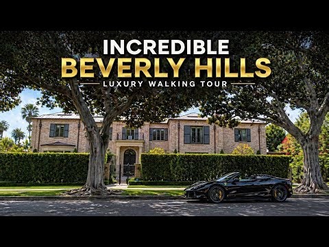 DON’T MISS This Incredible Beverly Hills Luxury Walk | Magical Tree-Lined Mansions Street