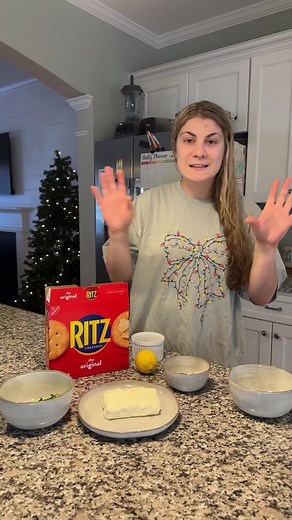 Easy Holiday RITZ Appetizer Recipe with Cream Cheese and Cucumbers
