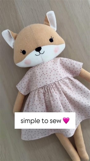 Beginner sewing patterns to make stuffed animals 🥰 #beginnersewing #sewing #handmadedoll