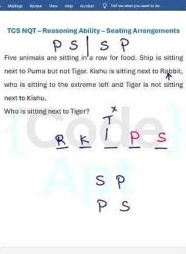 🔥 TCS NQT Seating Arrangement Tricks | Reasoning Shortcut Methods | 2026