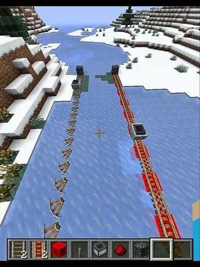 When Minecraft Rails Make No Sense 😭 #minecraft #shorts #minecraft