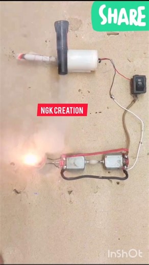 Easy Science Experiment with DC Motor 😲 #shorts