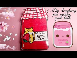 Diy strawberry jam squishy quiet book recreation of‪@PinkchuDIY‬