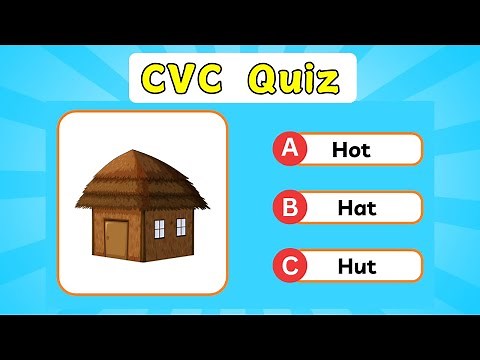 CVC Word Quiz | Quiz Time | Learn to read 3 letter words | Skilled Sprout