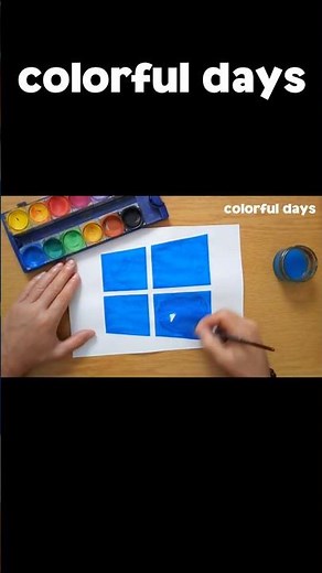 Windows 10 logo painting