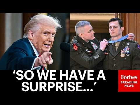 SURPRISE MOMENT: Trump Awards Medal Of Honor To Venezuela Raid Pilot Eric Slover During SOTU