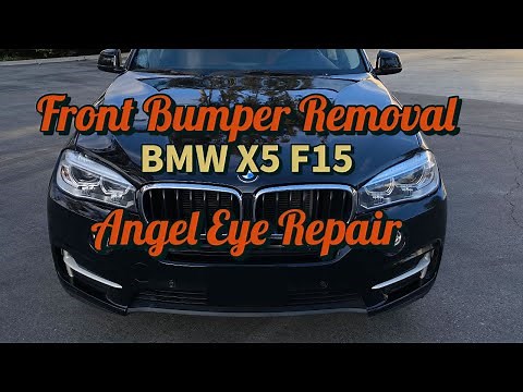 How to repair HALO MODULES and REMOVE Front Bumper BMW X5 F15