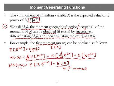 [핵심 확률/통계] Moment Generating Functions (적률생성함수)