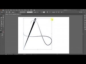 how to draw Thread logo design| draw needle logo draw signature logo| Adobe illustrator | cyber tech