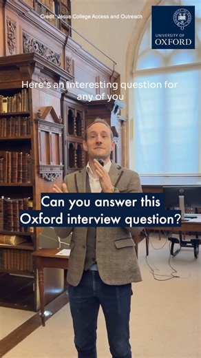 Can you answer this Oxford University interview question for Human Sciences? 🤔 🎬 Instagram | Jesus College Access #OxfordUni #OxfordUniversity #OxfordInterview #OxfordUniLife #OxfordInterviewQuestion #InterviewQuestion #OxfordChallenge | University of Oxford