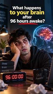 What happens to your brain after 96 hours awake? 🧠 #sleepdeprivation #science
