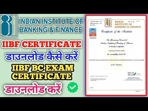 IIBF Certificate कैसे डाउनलोड करे❗How To Download IIBF Certificate IIBF BANK BC Certificate Download