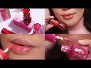 fwee 3D Voluming Gloss lip swatch on light medium warm neutral skintone