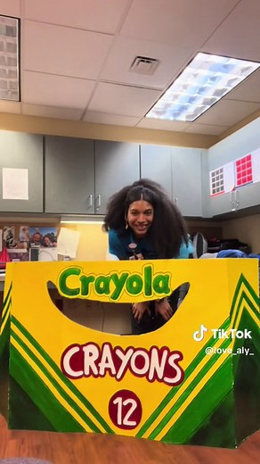Created a huge crayon box for trunk or treat at my job 😊🥲 8 hours later lol #trunkortreat #crayon #crayonbox #halloween