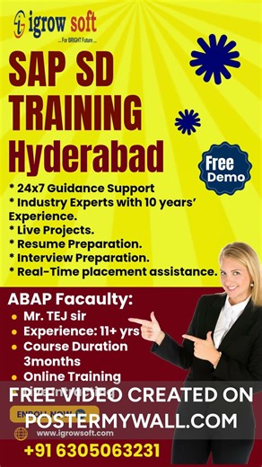 SAP SD Training in Ameerpet | Free Demo Session by Tej Sir