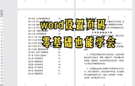 【Word技巧】word如何从第2页或任意页开始设置页码？