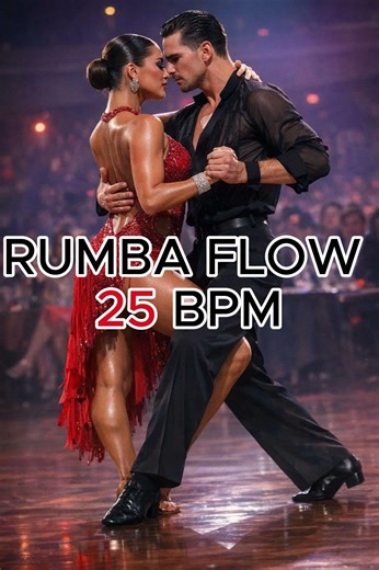 Rumba 25 BPM Short | Ballroom Rumba Practice | Smooth Dance Flow 💃
