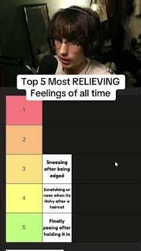 Top 5 Most RELIEVING Feelings OF ALL TIME #relatable #ranking #top5 #tierlist