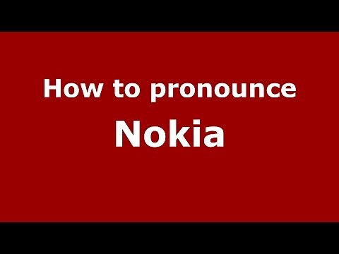 How to pronounce Nokia (American English/US) - PronounceNames.com